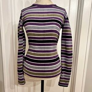 Cuddl duds Striped Long Sleeve fleece layering Women's Top